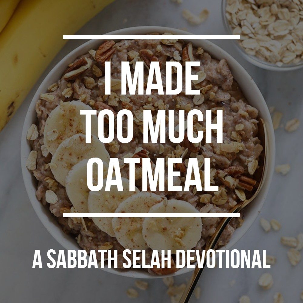 i made too much oatmeal